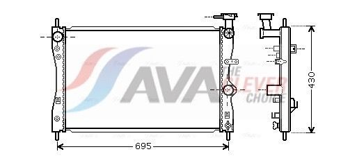 MTA2172 AVA Радіатор охолодження двигуна